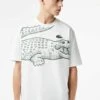 Lacoste T-Shirt Imprimé - Blanc -Tenue Sport Homme Magasin 0508df1c02154e59b480897afefc552f