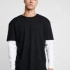 URBAN CLASSICS Oversized Shaped Double Layer Tee - T-Shirt À Manches Longues - Black/White 1 URBAN CLASSICS Oversized Shaped Double Layer Tee - T-Shirt À Manches Longues - Black/White -Tenue Sport Homme Magasin 14d61d68a5e04c0d88a07286846f342b