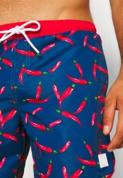 URBAN CLASSICS Pattern Retro Swim - Short De Bain - Blue -Tenue Sport Homme Magasin 159ac5ebbfe84f2cbe17f822cd1778f3