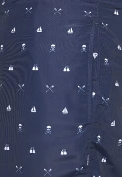 URBAN CLASSICS Pattern Swim - Short De Bain - Dark Blue -Tenue Sport Homme Magasin 172c912eb10f4fbd84d0be7762374ff8
