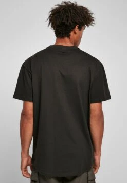 URBAN CLASSICS Recycled Curved Shoulder Tee - T-Shirt Basique - Black -Tenue Sport Homme Magasin 1d429f782f8c4cec8351b5a49709f708