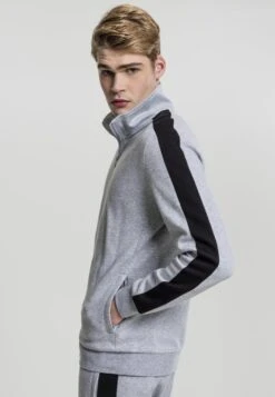 URBAN CLASSICS Veste De Survêtement - Grey/Black -Tenue Sport Homme Magasin 1f0100f6d0614d9ab3ab598768bf9678