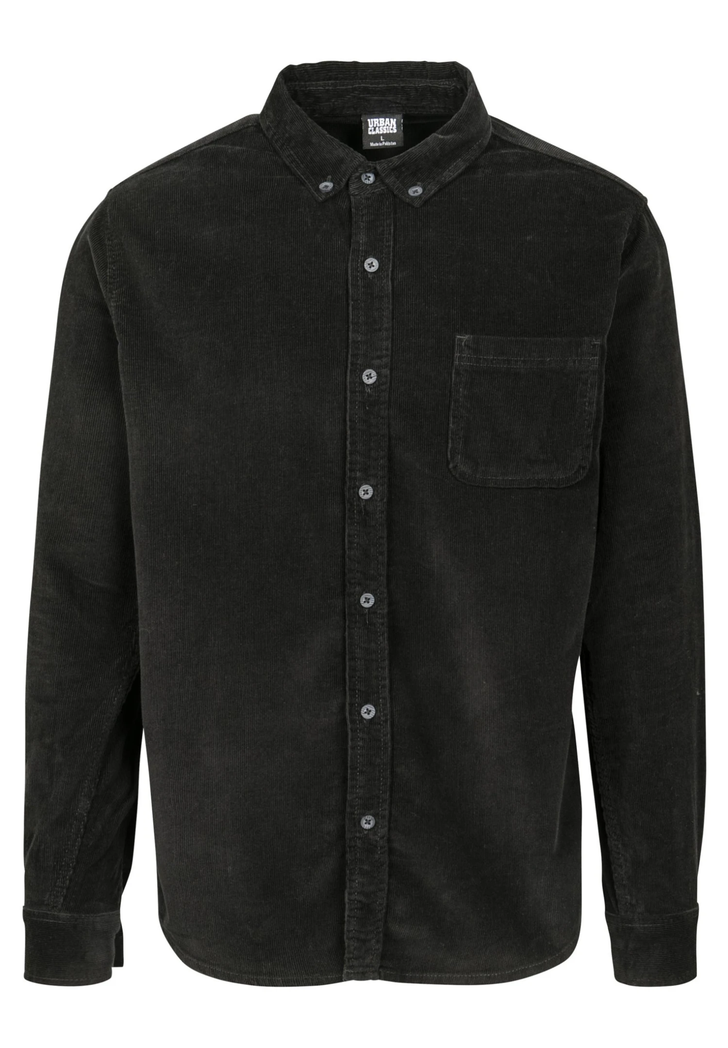 URBAN CLASSICS Corduroy Shirt - Chemise - Black 8 URBAN CLASSICS Corduroy Shirt - Chemise - Black – Image 6