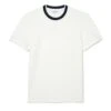 Lacoste T-Shirt Basique - Blanc Bleu Marine -Tenue Sport Homme Magasin 4bbb130f13074bd0991d0cd569a07588
