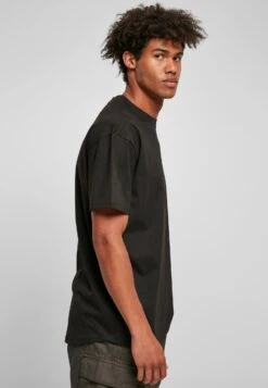 URBAN CLASSICS Recycled Curved Shoulder Tee - T-Shirt Basique - Black -Tenue Sport Homme Magasin 598438cb35db494e8c9c745c14af14d1