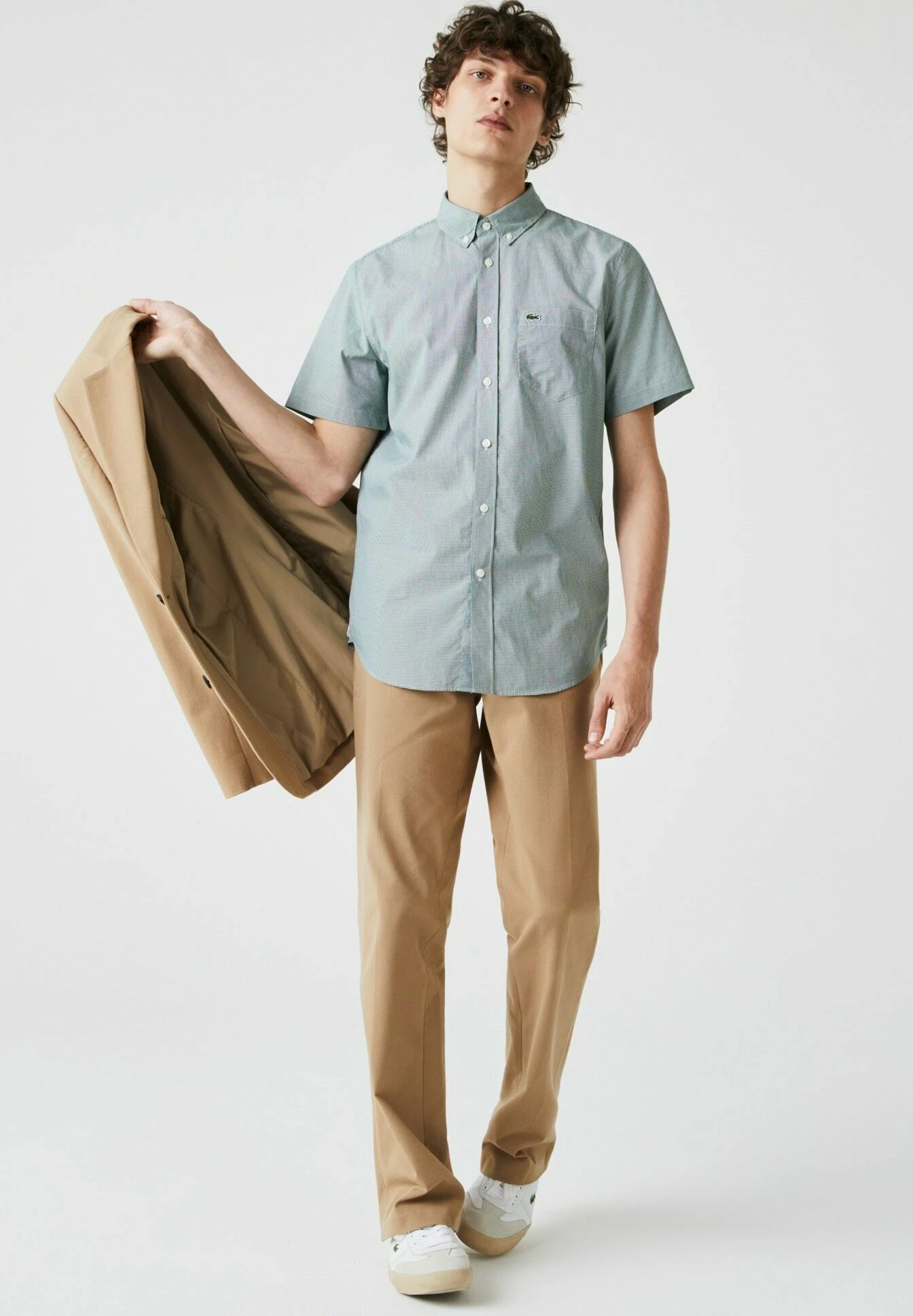 Lacoste Ch2879 - Chemise - Weiß / Grün 4 Lacoste Ch2879 - Chemise - Weiß / Grün – Image 2