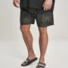 URBAN CLASSICS Pattern - Short De Bain - Palm/Olive -Tenue Sport Homme Magasin 5e5ee21c300345ee980d85bc0f8e59e3