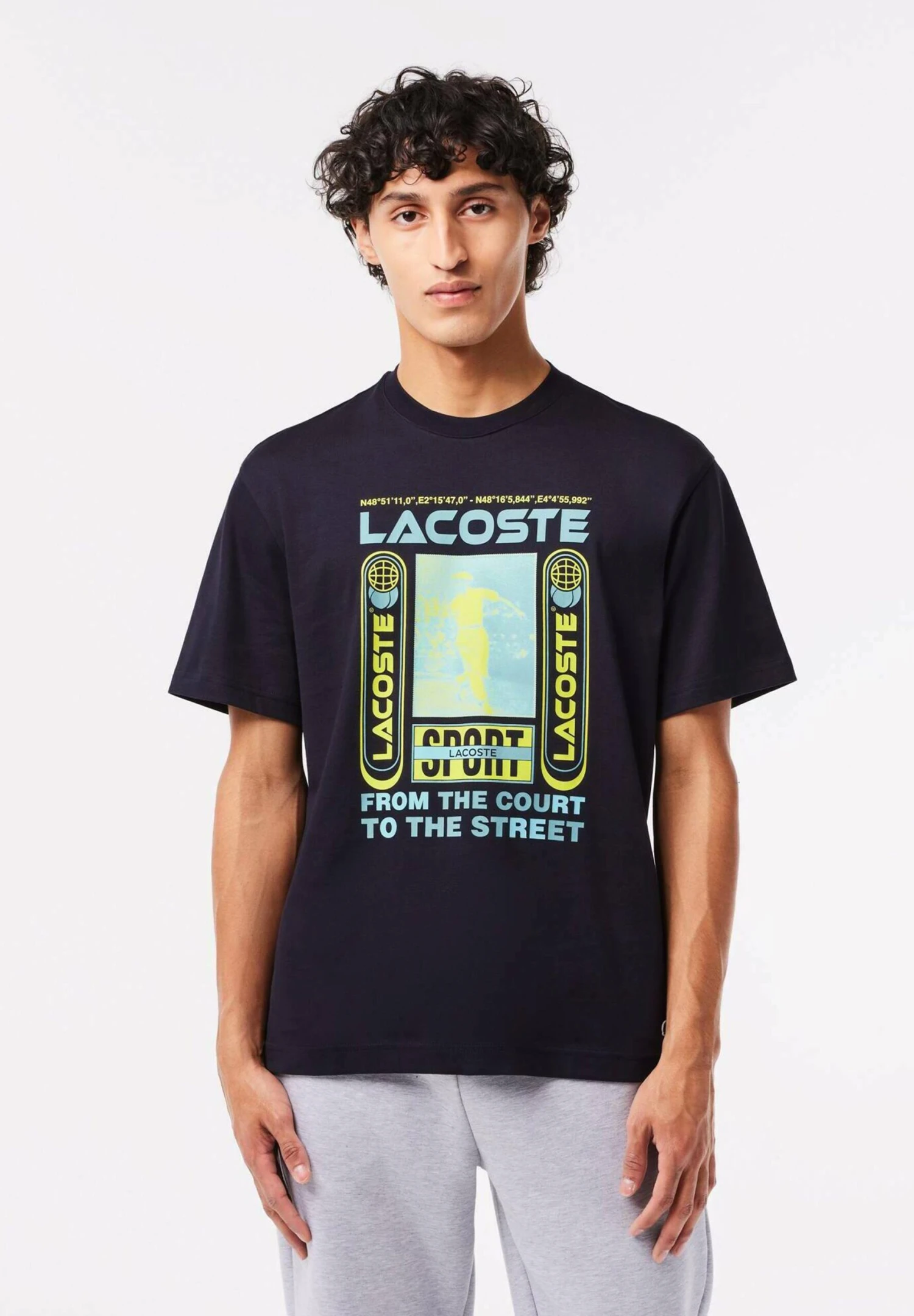 Lacoste T-Shirt Imprimé - Bleu Marine Hde 3 Lacoste T-Shirt Imprimé - Bleu Marine Hde