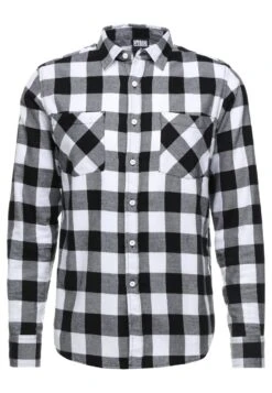 URBAN CLASSICS Checked - Chemise - Black/White -Tenue Sport Homme Magasin 61b2b771902b4f8881ea47aaea041f64