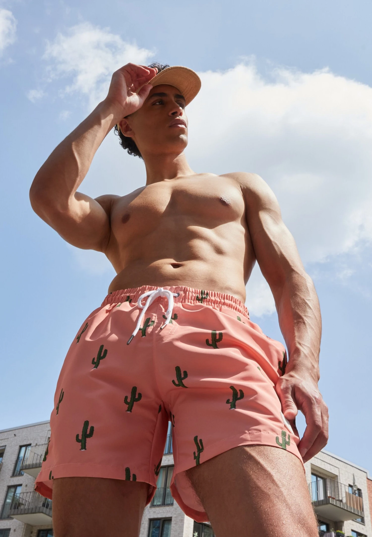 URBAN CLASSICS Pattern - Short De Bain - Cactus Aop 3 URBAN CLASSICS Pattern - Short De Bain - Cactus Aop