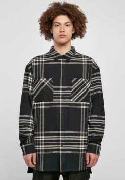 URBAN CLASSICS Long Oversized Checked Summit - Chemise - Black