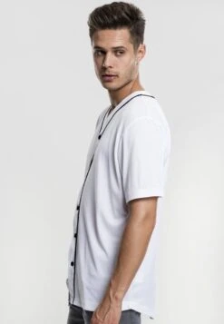 URBAN CLASSICS Baseball - Chemise - White -Tenue Sport Homme Magasin 76b33ecb05464fd0ac54dac5fe1e5a4d