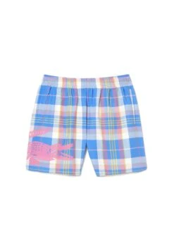 Lacoste Bain Homme Mh5644 - Short De Bain - Bleu Blanc -Tenue Sport Homme Magasin 7848a1ba58ed4bdebdf70e3876b0d882