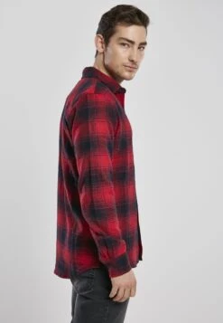 URBAN CLASSICS Chemise - Black/Red -Tenue Sport Homme Magasin 810dedfe22d2400d92e0dcafdd3b3553