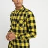 URBAN CLASSICS Checked - Chemise - Yellow -Tenue Sport Homme Magasin 8abbbdfbec144a3e9510c256e93a7d4b