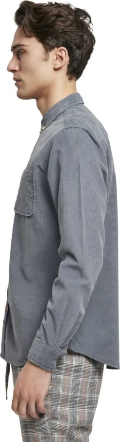 URBAN CLASSICS Corduroy Shirt - Chemise - Olive -Tenue Sport Homme Magasin 91caa746006b4264a63a1f80675affcf