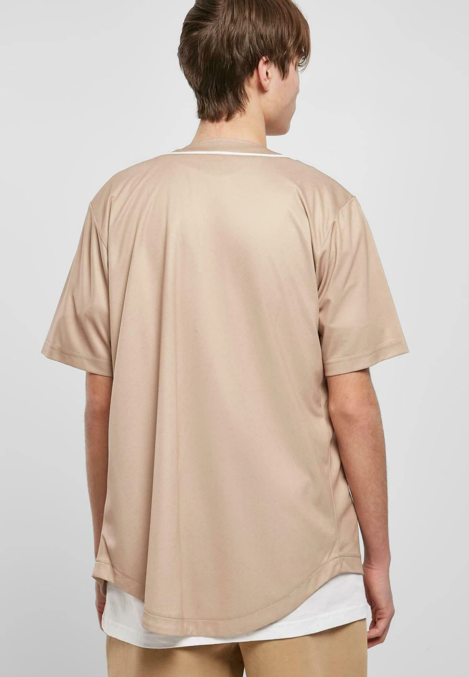 URBAN CLASSICS Baseball - Chemise - Unionbeige White 4 URBAN CLASSICS Baseball - Chemise - Unionbeige White – Image 2