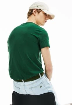 Lacoste T-Shirt Basique - Evergreen -Tenue Sport Homme Magasin 976ac3a4de324feb850a29b82d9f587a