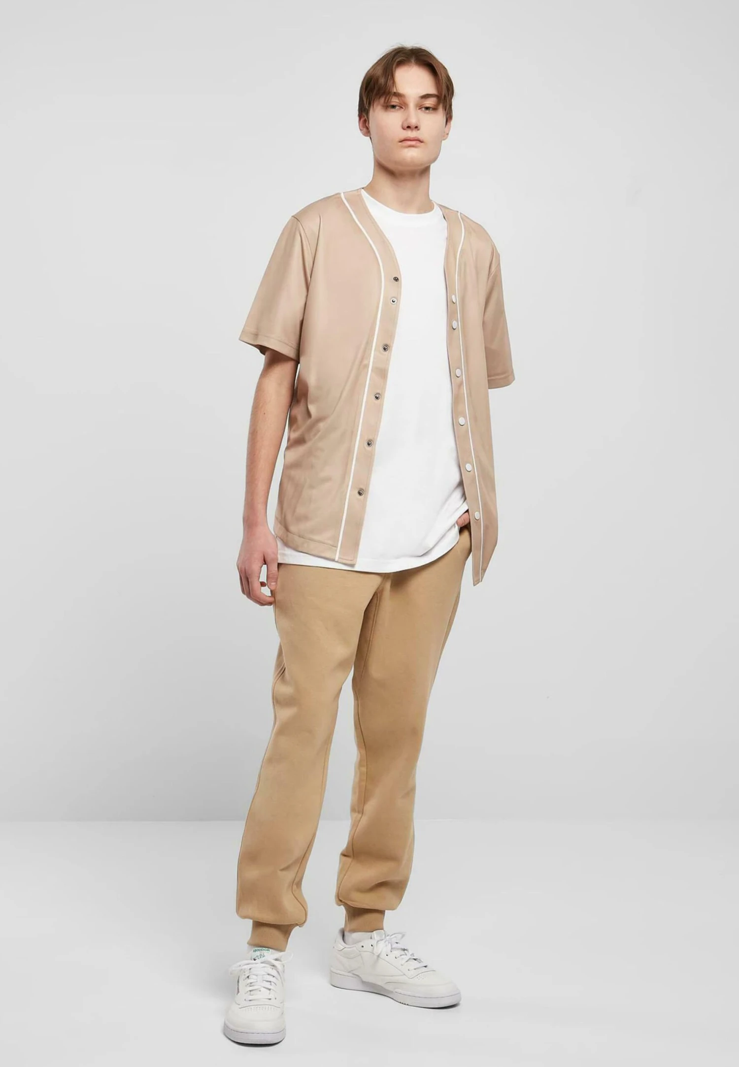 URBAN CLASSICS Baseball - Chemise - Unionbeige White 3 URBAN CLASSICS Baseball - Chemise - Unionbeige White