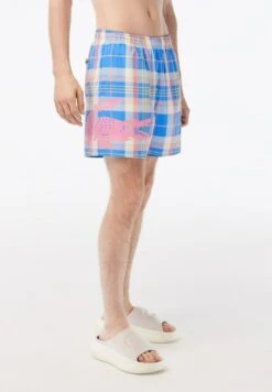 Lacoste Bain Homme Mh5644 - Short De Bain - Bleu Blanc -Tenue Sport Homme Magasin 9a9d7952b7ef4848bf33b110c340a7bb