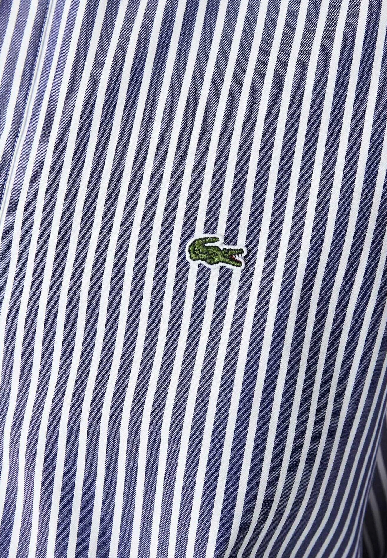 Lacoste Chemise - Blanc / Bleu Marine 8 Lacoste Chemise - Blanc / Bleu Marine – Image 6