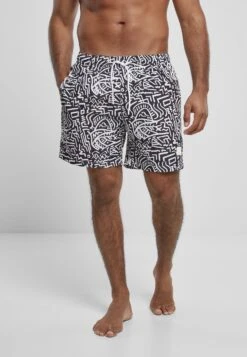 URBAN CLASSICS Pattern - Short De Bain - Signs Aop