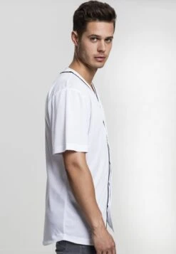 URBAN CLASSICS Baseball - Chemise - White -Tenue Sport Homme Magasin b9ed6898269a444c96caf32e3ac043bc