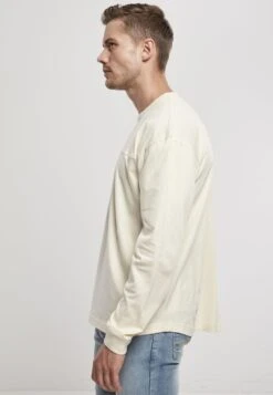 URBAN CLASSICS Organic Cotton Short Curved Oversized Ls - T-Shirt À Manches Longues - Whitesand -Tenue Sport Homme Magasin c139a1bfeee0411aa57aadb68d403939
