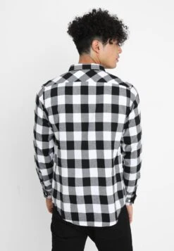 URBAN CLASSICS Checked - Chemise - Black/White -Tenue Sport Homme Magasin c2bca6e9e75543ebae0c437ce2196809