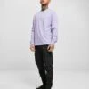 URBAN CLASSICS Pigment Dyed Pocket Longsleeve - T-Shirt À Manches Longues - Lavender -Tenue Sport Homme Magasin c5c7cc50564a4dd4b58de9a22abf8495