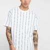 URBAN CLASSICS Heavy Oversized Stripe Tee - T-Shirt Imprimé - White/Navy -Tenue Sport Homme Magasin c5dc4afd1df249a39730104513082b0a