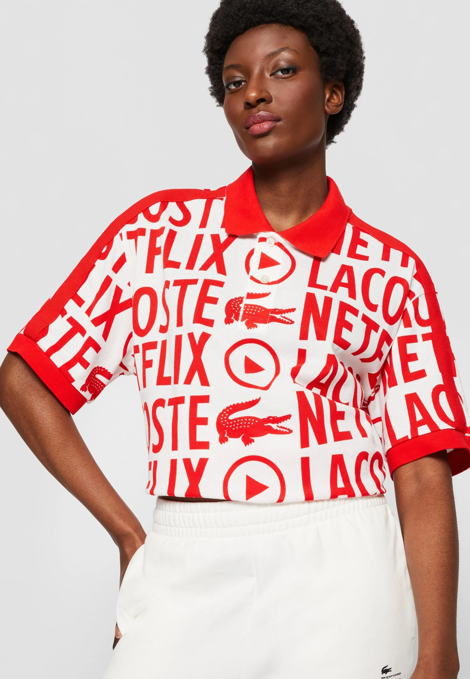 Lacoste X Netflix - Polo - Flour/Corrida 6 Lacoste X Netflix - Polo - Flour/Corrida – Image 4