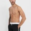 URBAN CLASSICS Retro - Short De Bain - Black/White