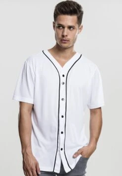 URBAN CLASSICS Baseball - Chemise - White