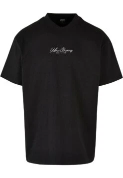 URBAN CLASSICS Mid Embroidery Tee - T-Shirt Imprimé - Black