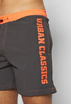 URBAN CLASSICS Logo - Short De Bain - Anthracite/Orange -Tenue Sport Homme Magasin eaa8eb7bd0094910932c6559211abd8c
