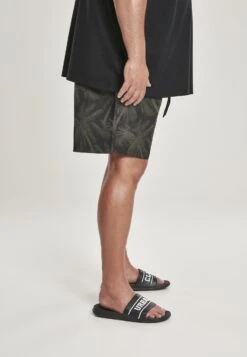 URBAN CLASSICS Pattern - Short De Bain - Palm/Olive -Tenue Sport Homme Magasin f2b798ad05c8475d87c3e2644873868b