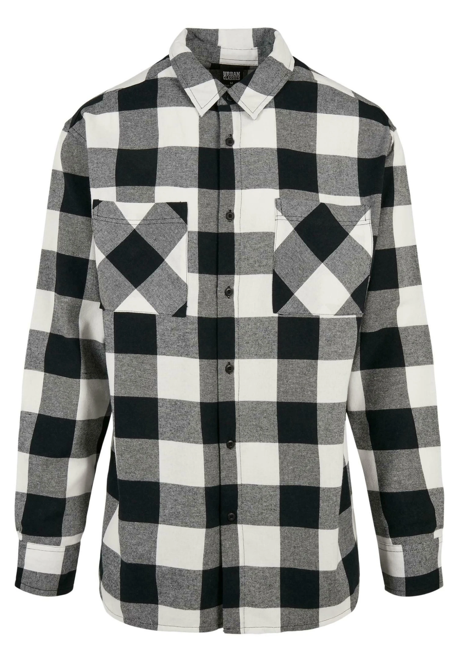 URBAN CLASSICS Chemise - Black White 3 URBAN CLASSICS Chemise - Black White