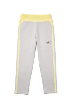 Lacoste Pantalon De Survêtement - Gris Clair Jaune Blanc