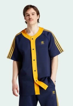 Adidas Originals Cl Ss Bb - Chemise - Dark Blue Crew Yellow